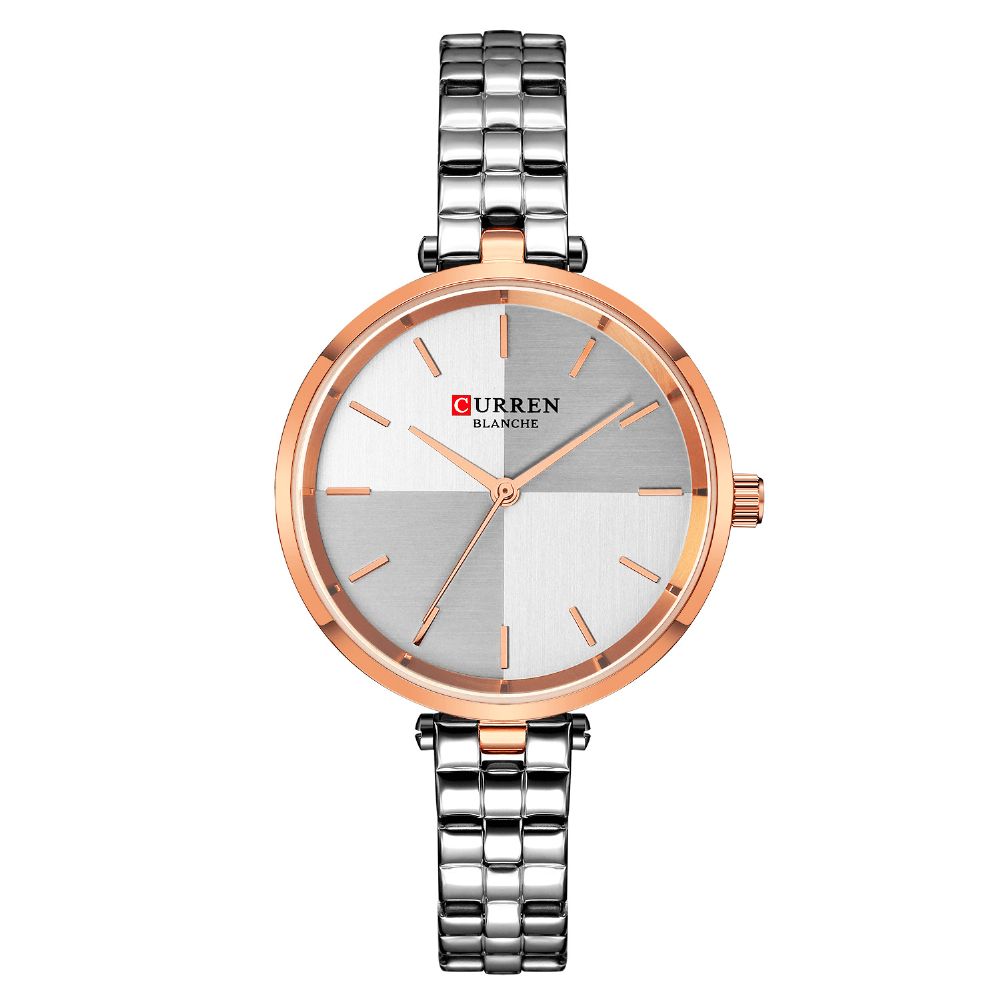 Curren 9043 Eenvoudige Stijl Dames Polshorloge Roestvrij Stalen Band Quartz Horloges