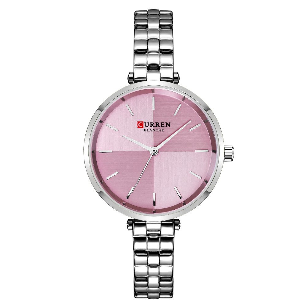 Curren 9043 Eenvoudige Stijl Dames Polshorloge Roestvrij Stalen Band Quartz Horloges