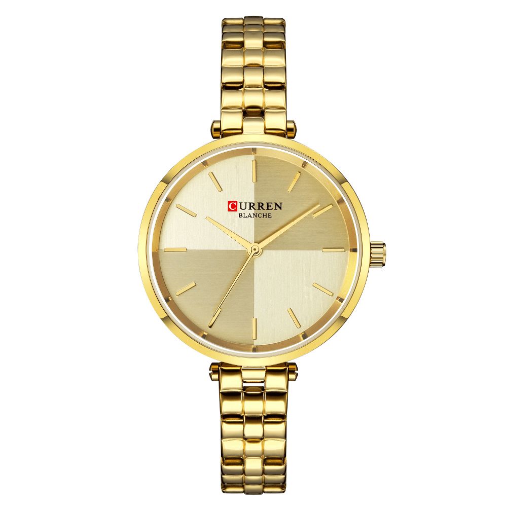 Curren 9043 Eenvoudige Stijl Dames Polshorloge Roestvrij Stalen Band Quartz Horloges