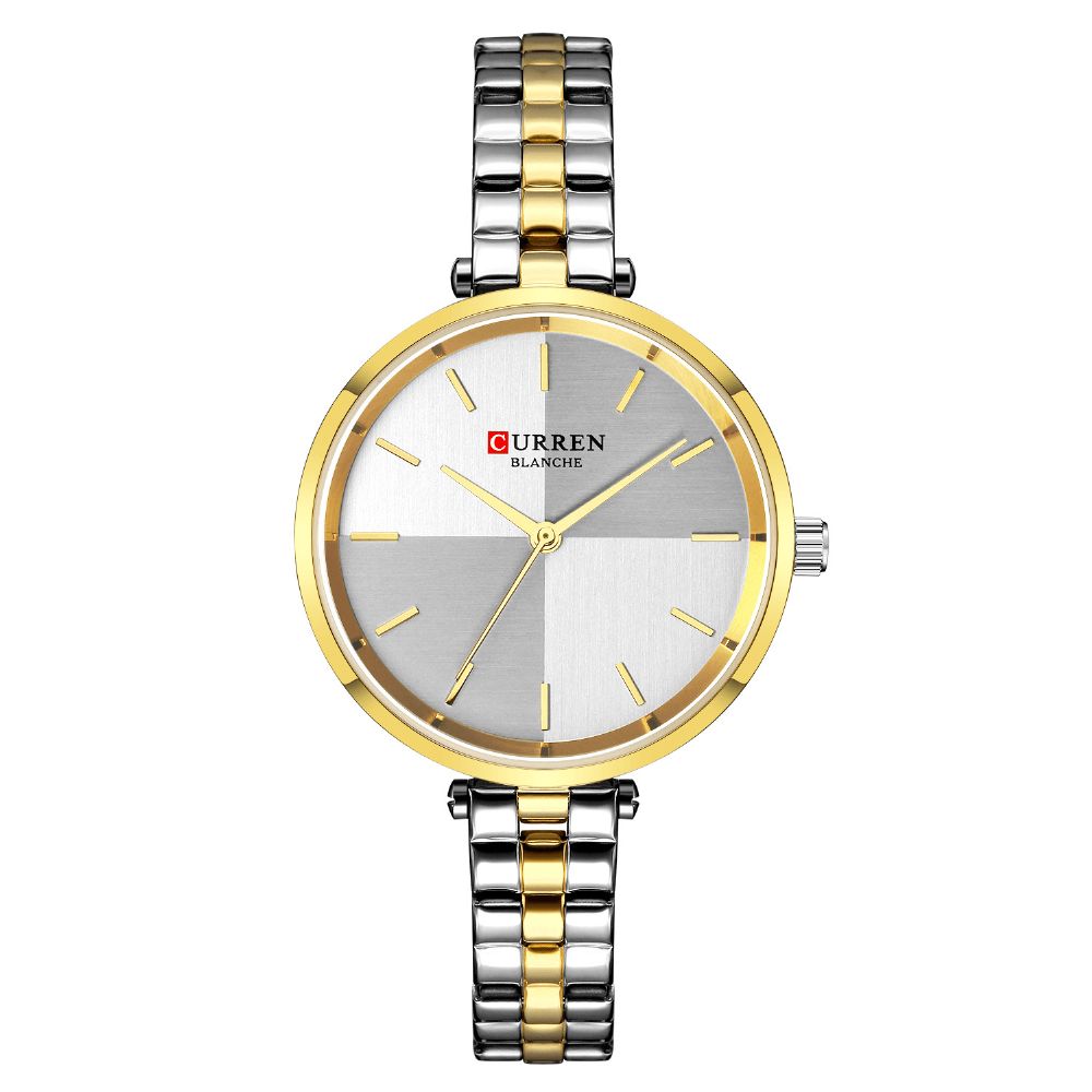 Curren 9043 Eenvoudige Stijl Dames Polshorloge Roestvrij Stalen Band Quartz Horloges