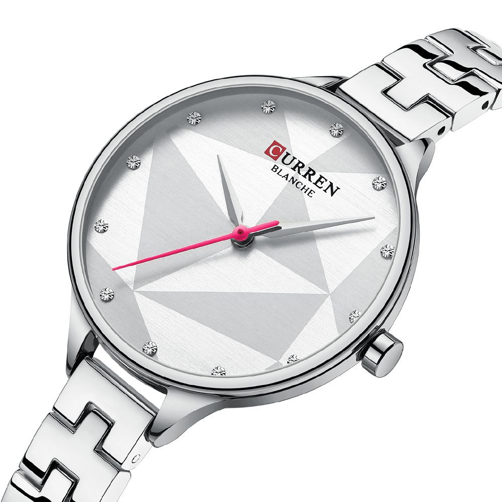 Curren 9047 Elegant Design Damespolshorloge Crystal Full Steel Quartz Horloge