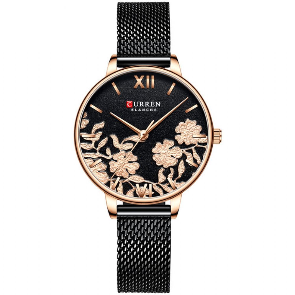 Curren 9065 Flower Show Modieus Damespolshorloge Waterdichte Quartzhorloges