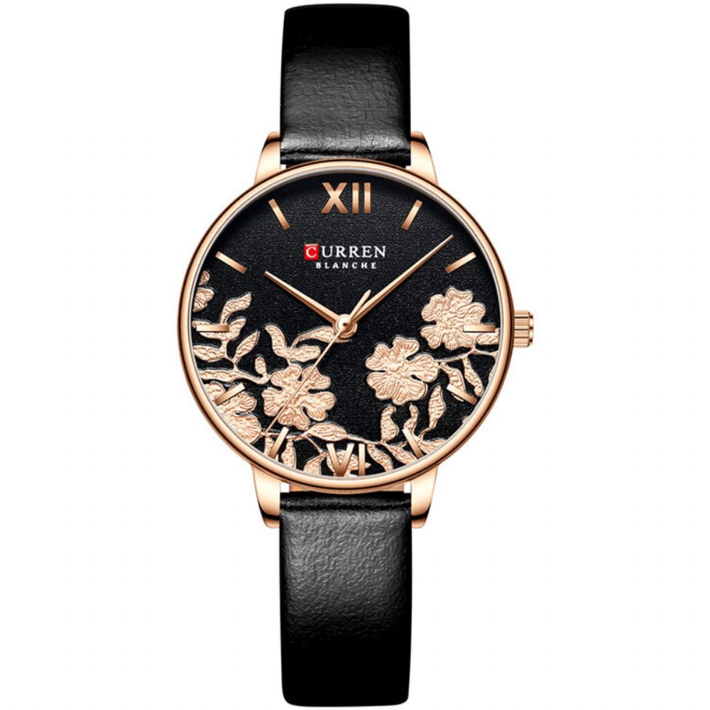 Curren 9065 Flower Show Modieus Damespolshorloge Waterdichte Quartzhorloges