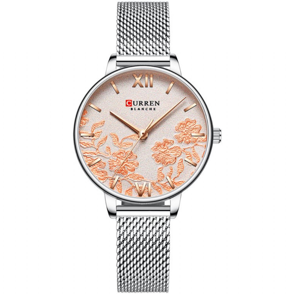 Curren 9065 Flower Show Modieus Damespolshorloge Waterdichte Quartzhorloges