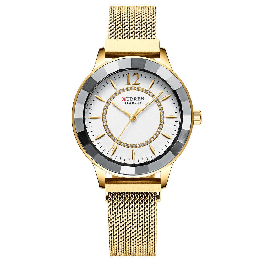 Curren 9066 Strass Lichtgevend Dames Quartzhorloge