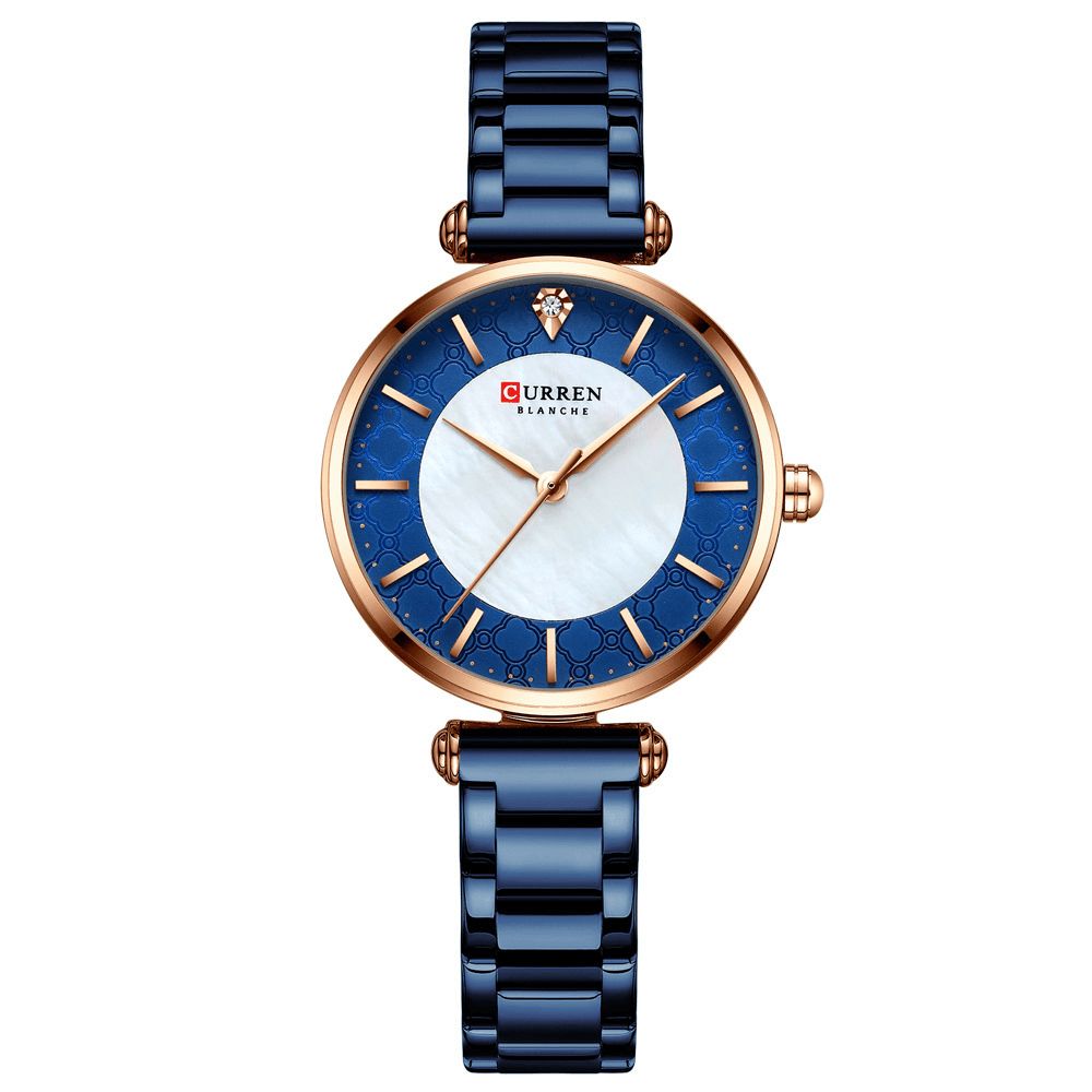 Curren 9072 Waterdicht Casual Stijl Dames Polshorloge Roestvrij Stalen Band Quartz Horloges