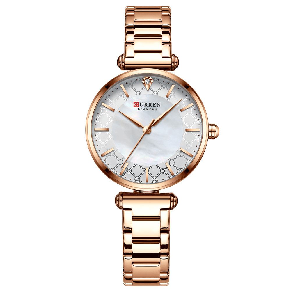 Curren 9072 Waterdicht Casual Stijl Dames Polshorloge Roestvrij Stalen Band Quartz Horloges