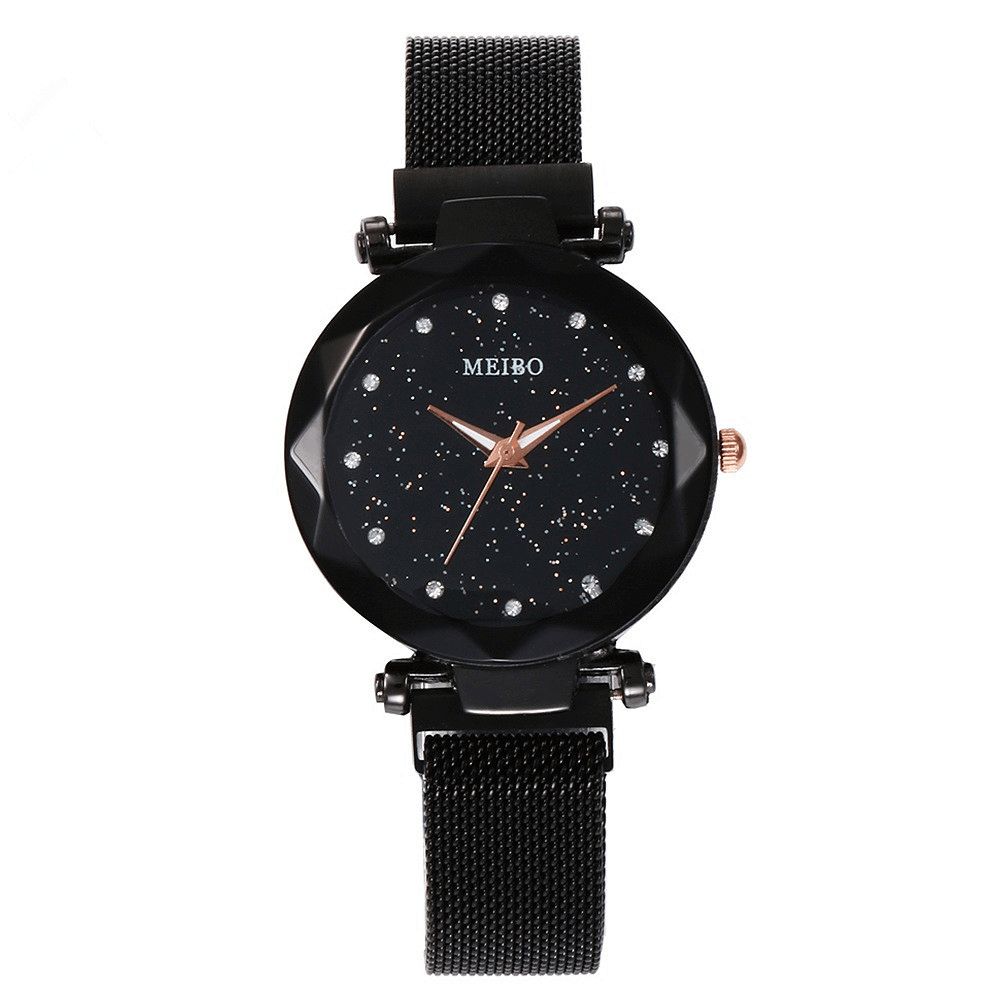 Dames Jurk Ster Magnetische Band Mode Luxe Kristallen Wijzerplaat Dames Quartz Horloge