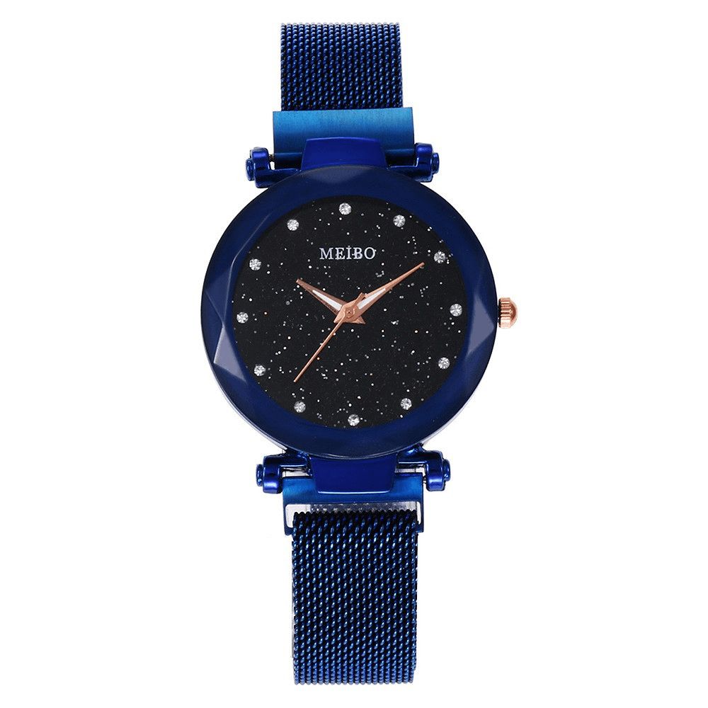 Dames Jurk Ster Magnetische Band Mode Luxe Kristallen Wijzerplaat Dames Quartz Horloge