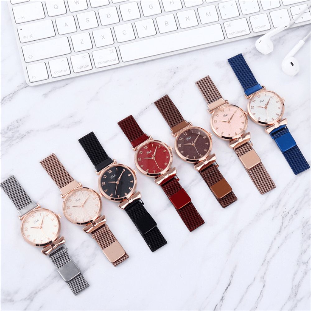 Deffrun A0503 Casual Elegant Design Dames Polshorloge Volledig Gelegeerd Quartz Horloge