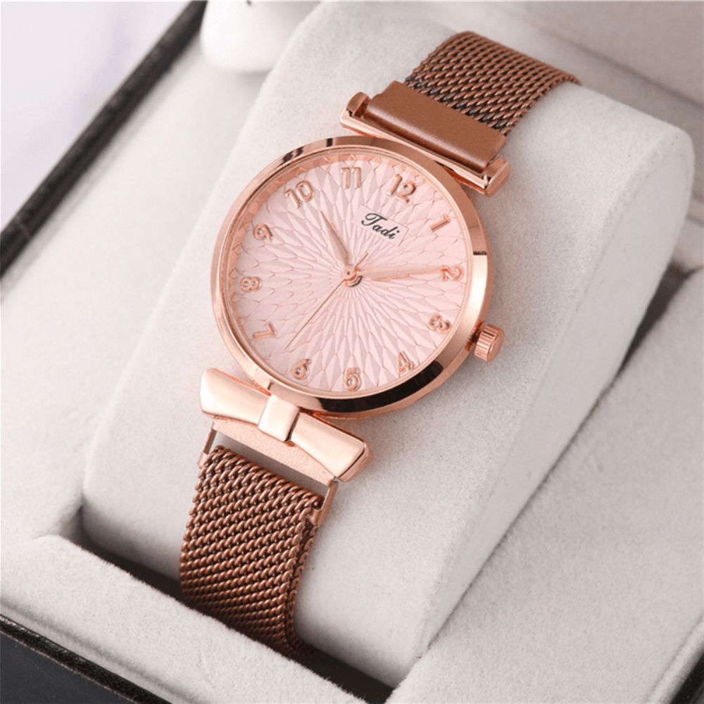 Deffrun A0503 Casual Elegant Design Dames Polshorloge Volledig Gelegeerd Quartz Horloge