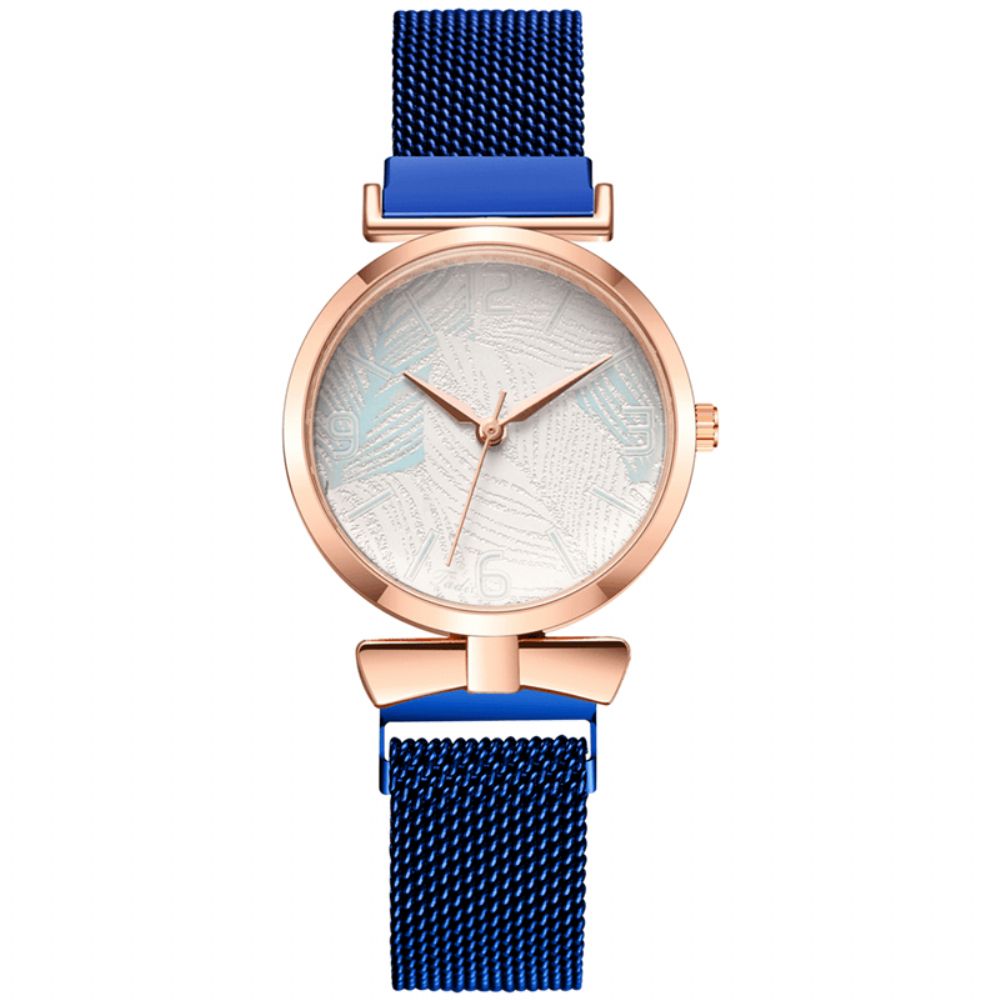 Deffrun A0507 Ultradunne Casual Stijl Damespolshorloge Boompatroon Wijzerplaat Rose Gold Alloy Case Quartz Horloge