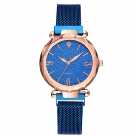 Deffrun A312 Eenvoudig Ontwerp Milanese Mesh Stalen Ster Decoratie Mode Vrouwen Horloge Quartz Horloge