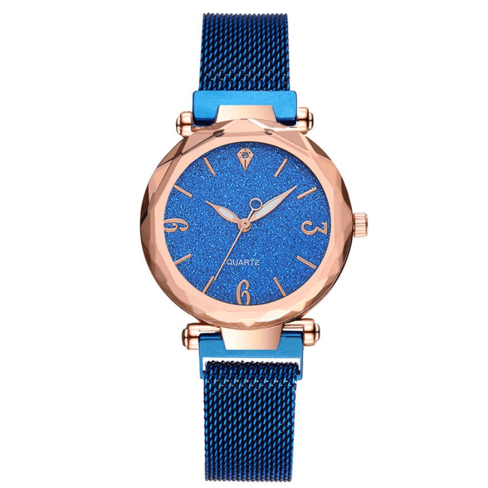 Deffrun A312 Eenvoudig Ontwerp Milanese Mesh Stalen Ster Decoratie Mode Vrouwen Horloge Quartz Horloge