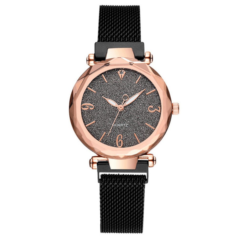 Deffrun A312 Eenvoudig Ontwerp Milanese Mesh Stalen Ster Decoratie Mode Vrouwen Horloge Quartz Horloge