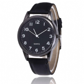 Denton Sidpega Mode Eenvoudige Lederen Band Heren Quartz Horloge