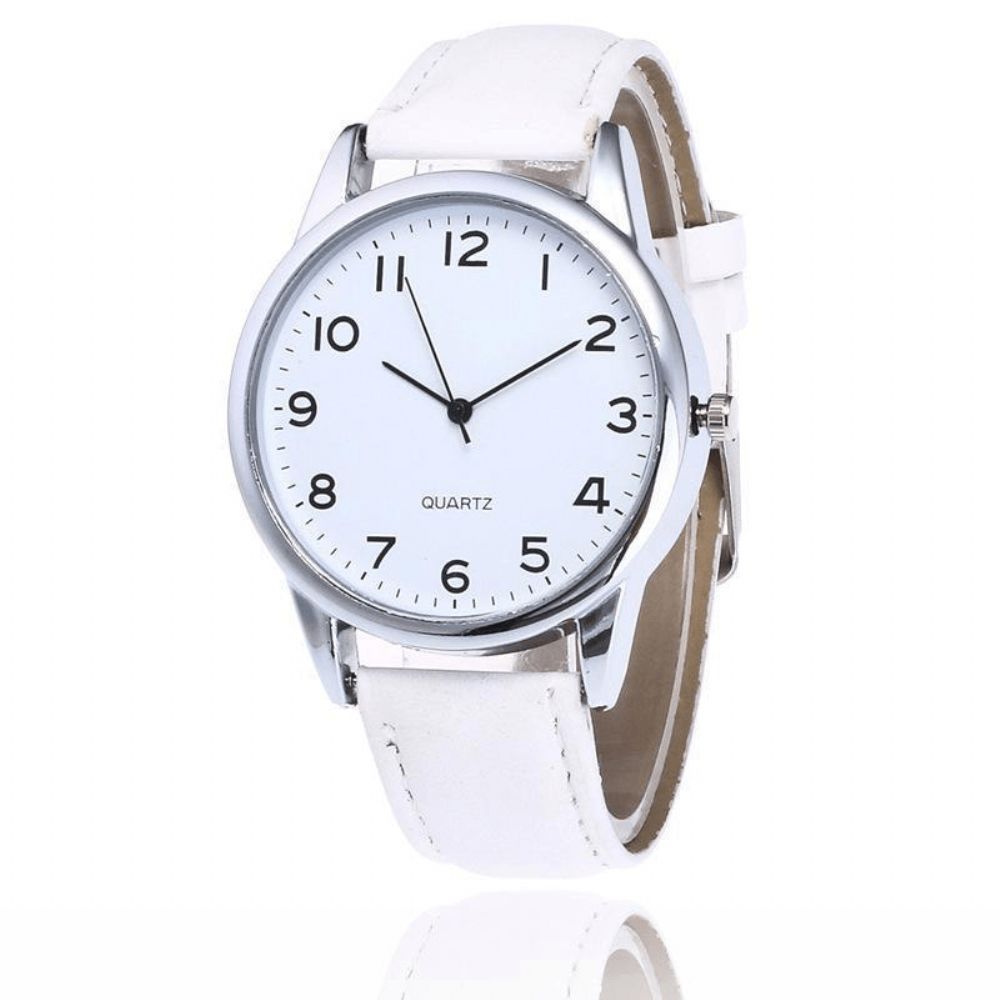 Denton Sidpega Mode Eenvoudige Lederen Band Heren Quartz Horloge