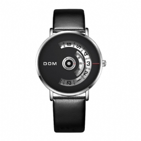 Dom M-1303 Mode Herenhorloge Creative Dial 3Atm Waterdicht Quartz Horloge