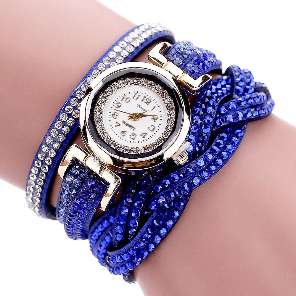 Duoya D056 Crystal Retro Style Dames Armband Horloge Jurk Quartz Horloges