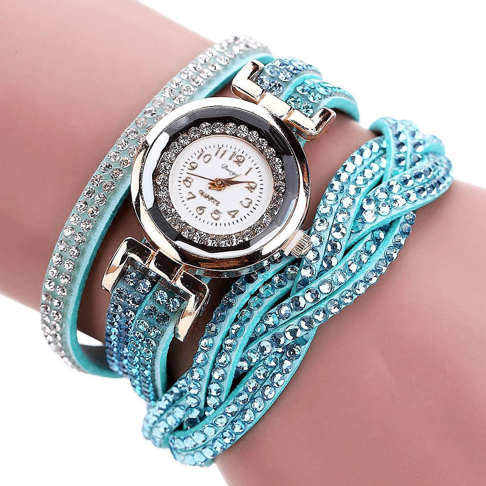 Duoya D056 Crystal Retro Style Dames Armband Horloge Jurk Quartz Horloges