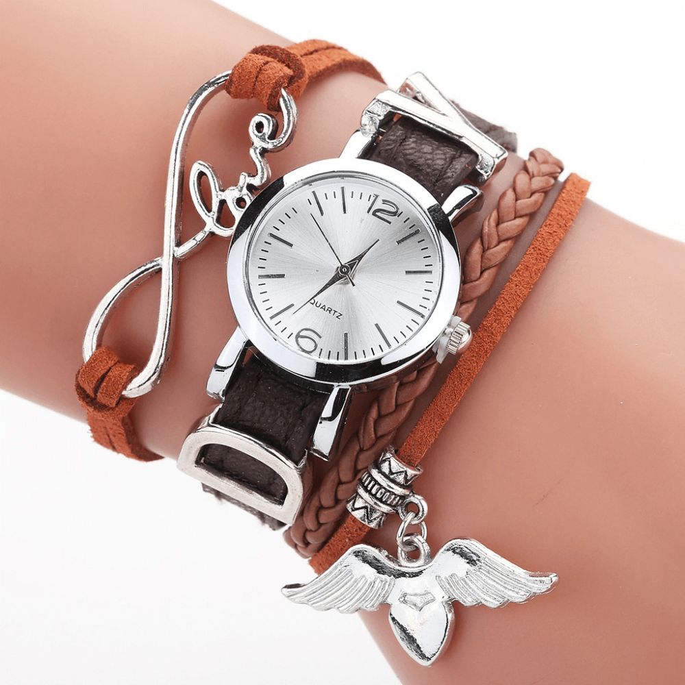 Duoya F1D262 Love Dress Dames Armband Horloge Retro Stijl Quartz Horloges