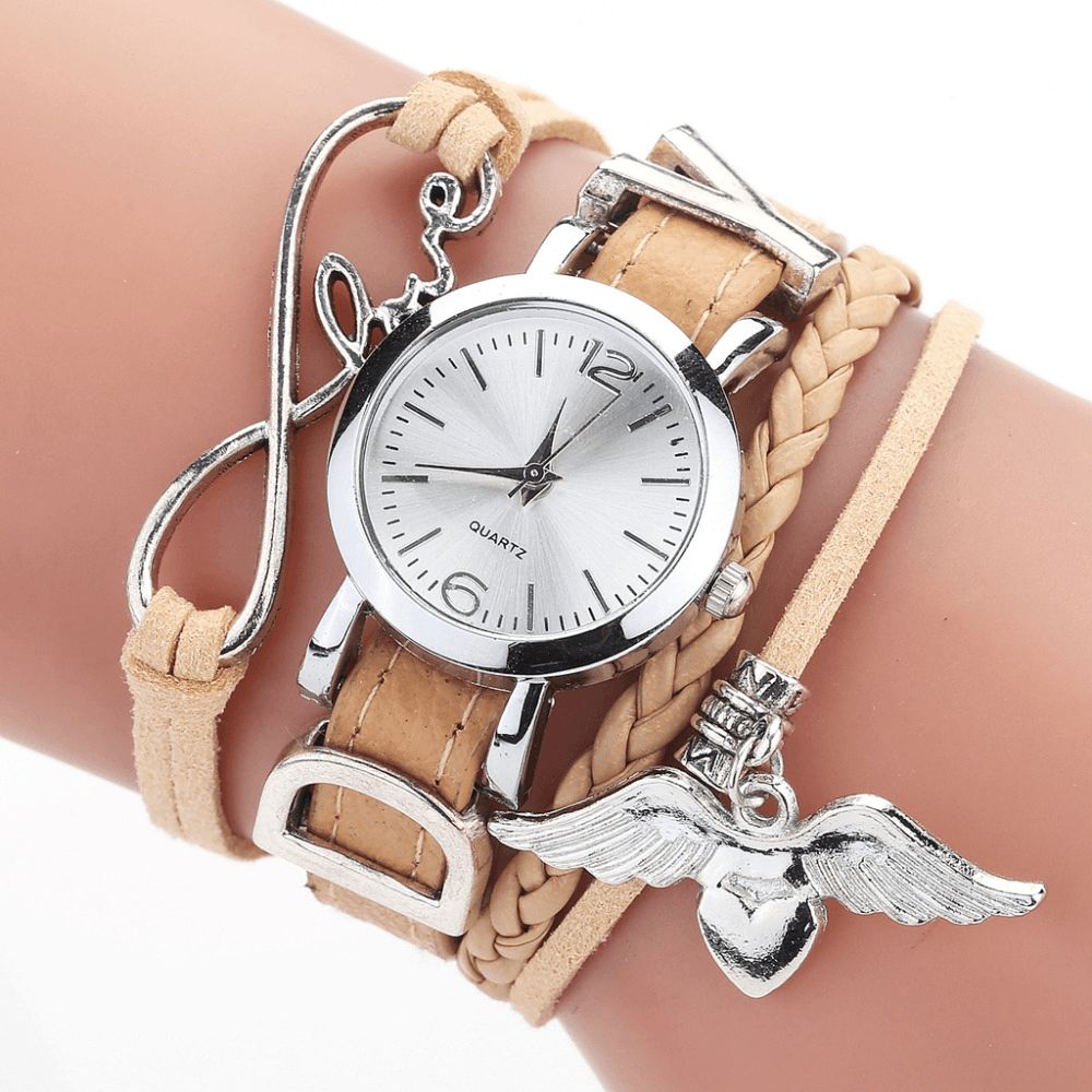 Duoya F1D262 Love Dress Dames Armband Horloge Retro Stijl Quartz Horloges