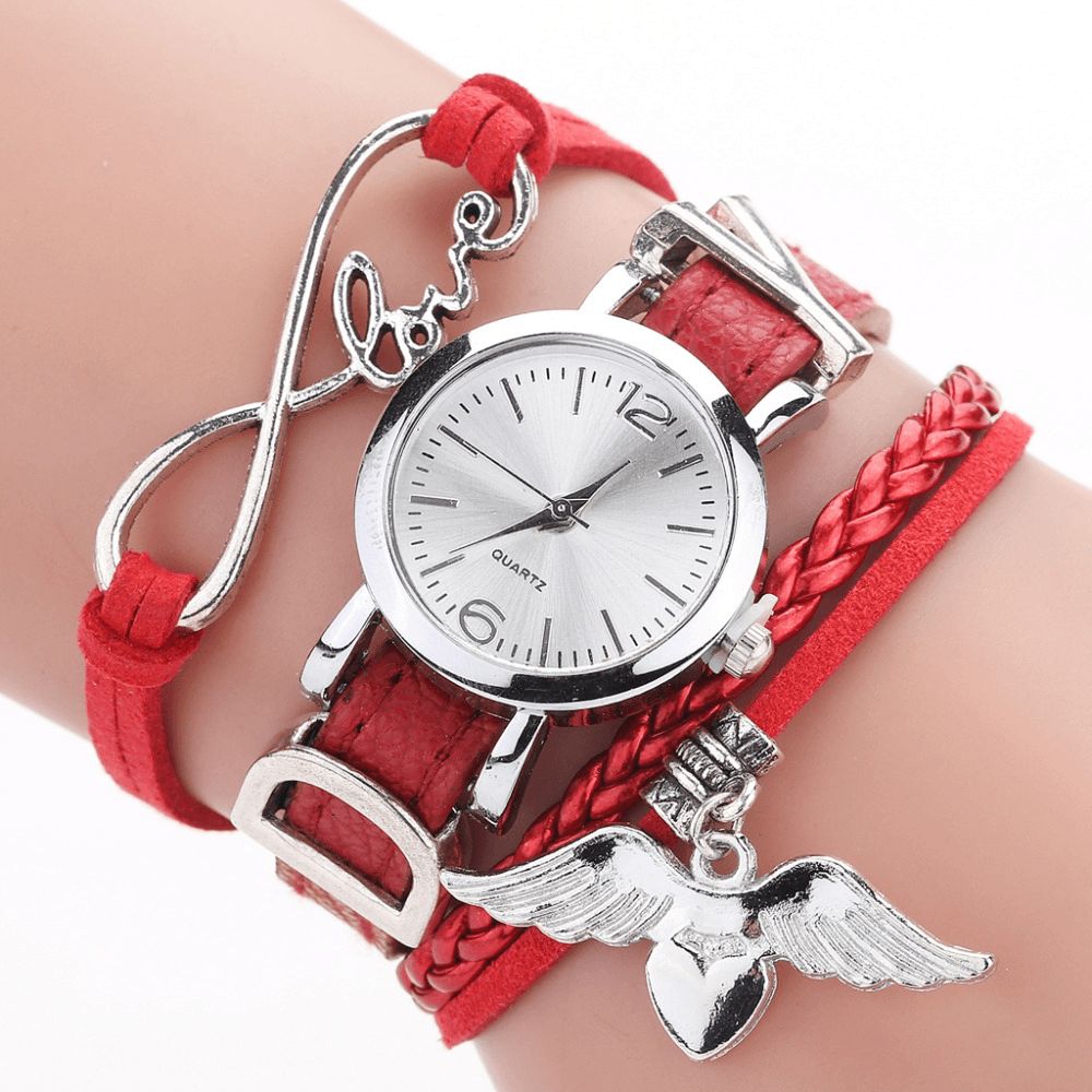 Duoya F1D262 Love Dress Dames Armband Horloge Retro Stijl Quartz Horloges