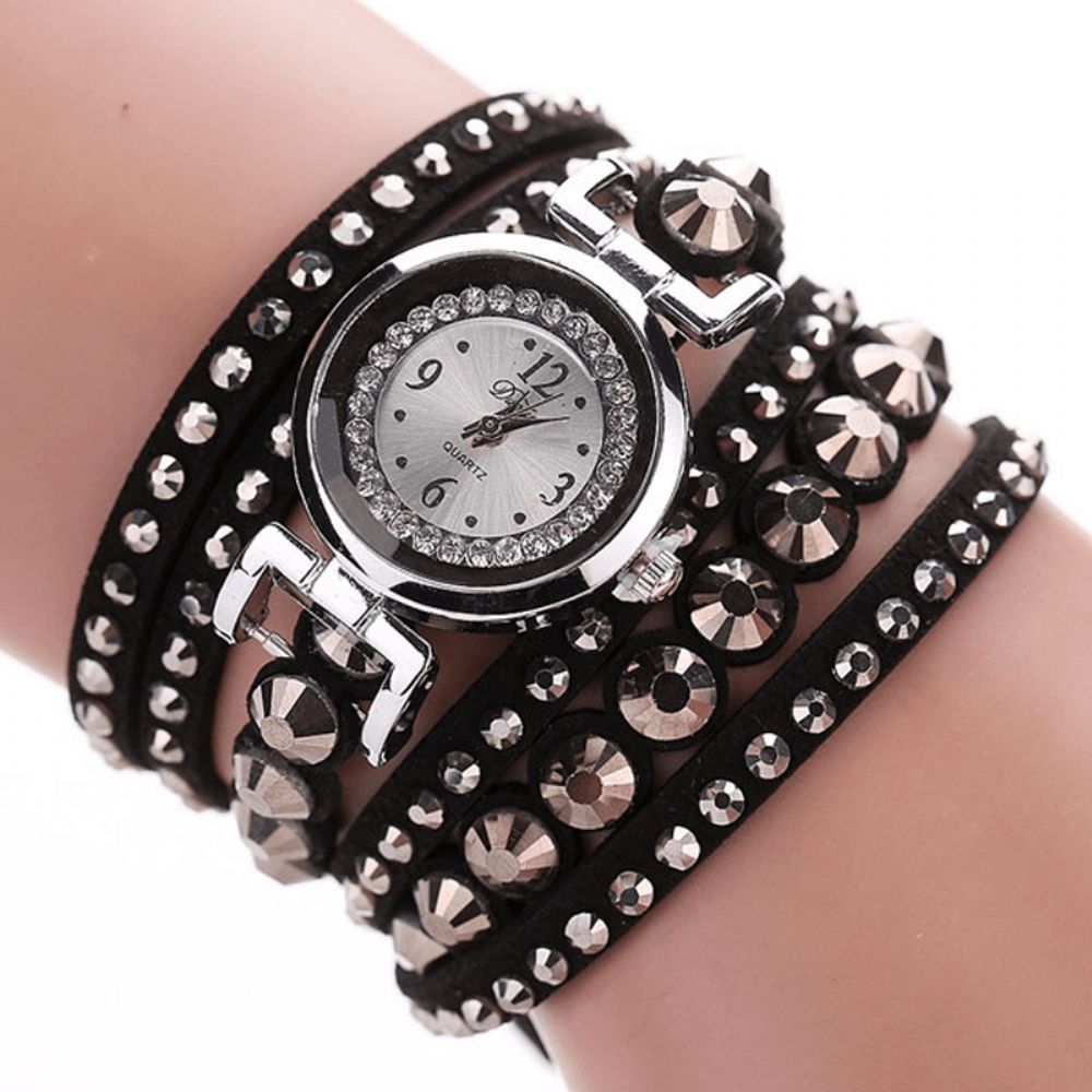 Duoya Mode Dames Folk Custom Style Armband Horloge Strass Band Elegant Dames Polshorloge