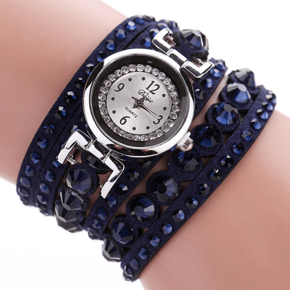 Duoya Mode Dames Folk Custom Style Armband Horloge Strass Band Elegant Dames Polshorloge