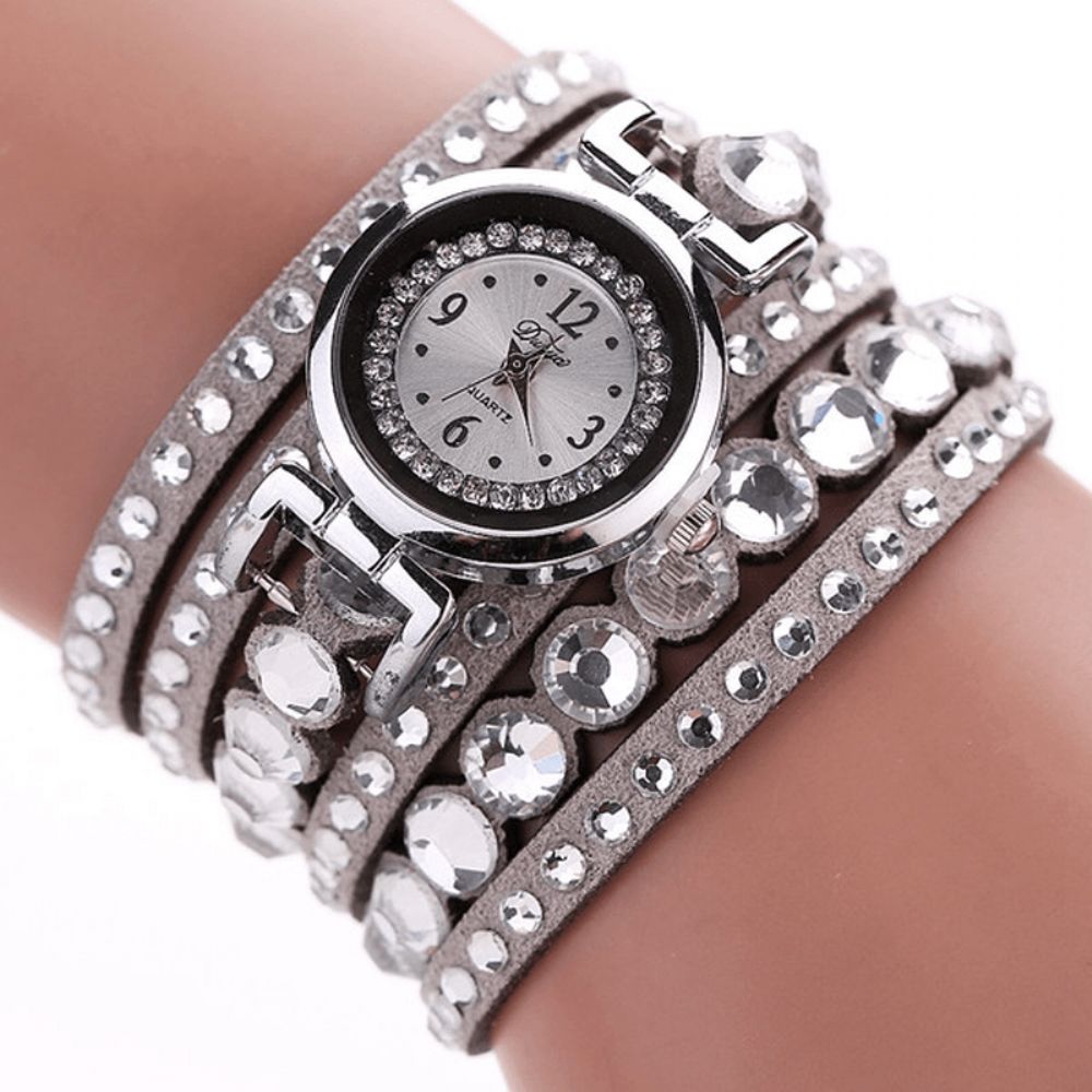 Duoya Mode Dames Folk Custom Style Armband Horloge Strass Band Elegant Dames Polshorloge