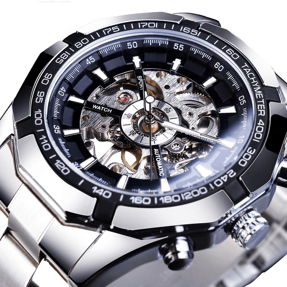 Forsining S101 Mode Herenhorloge 3Atm Waterdicht Lichtgevend Mechanisch Horloge