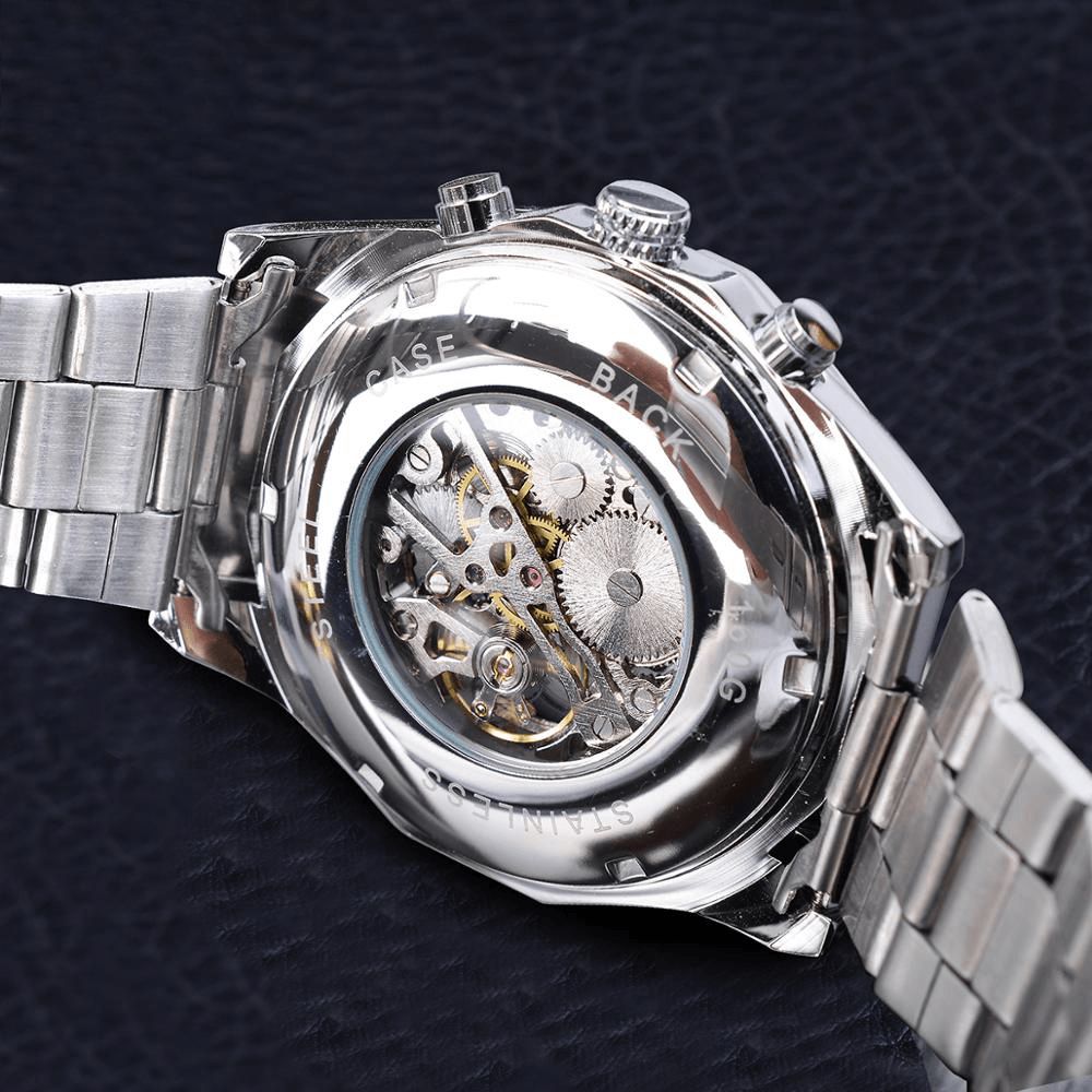 Forsining S101 Mode Herenhorloge 3Atm Waterdicht Lichtgevend Mechanisch Horloge