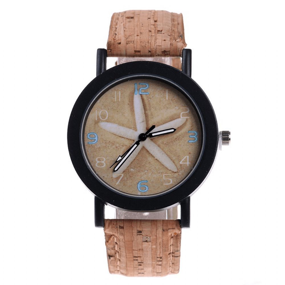 Fshion Dameshorloge Met Kleur Wijzerplaat Retro Quartz Horloge