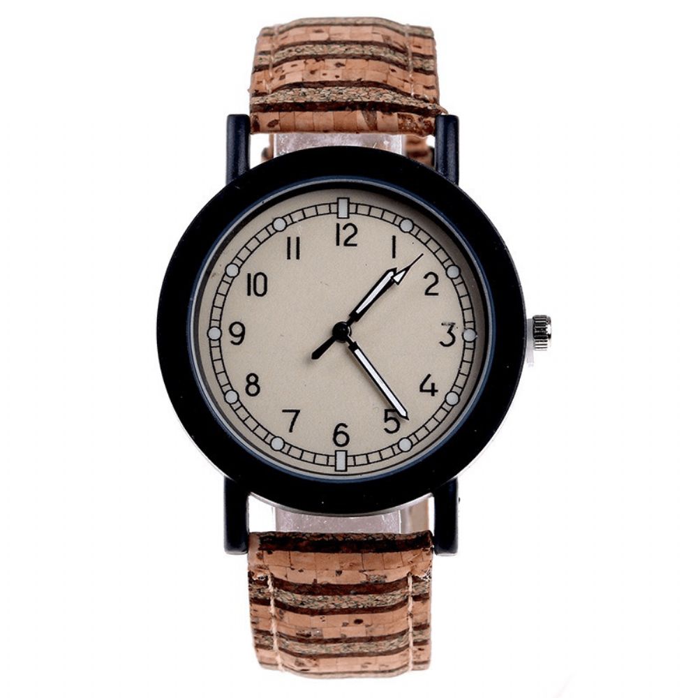 Fshion Dameshorloge Met Kleur Wijzerplaat Retro Quartz Horloge