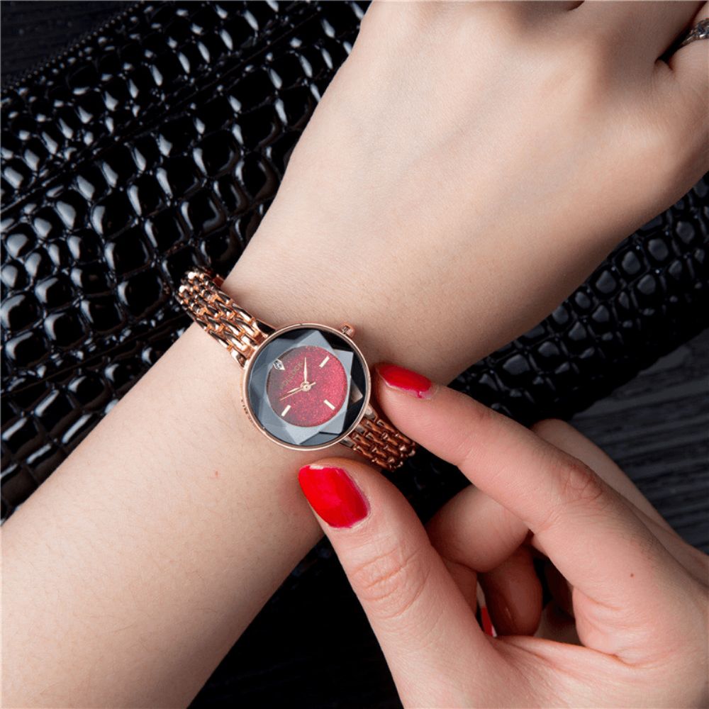 Full Diamond Starry Sky Rose Gold Kwastje Band Mode Dames Quartz Horloge