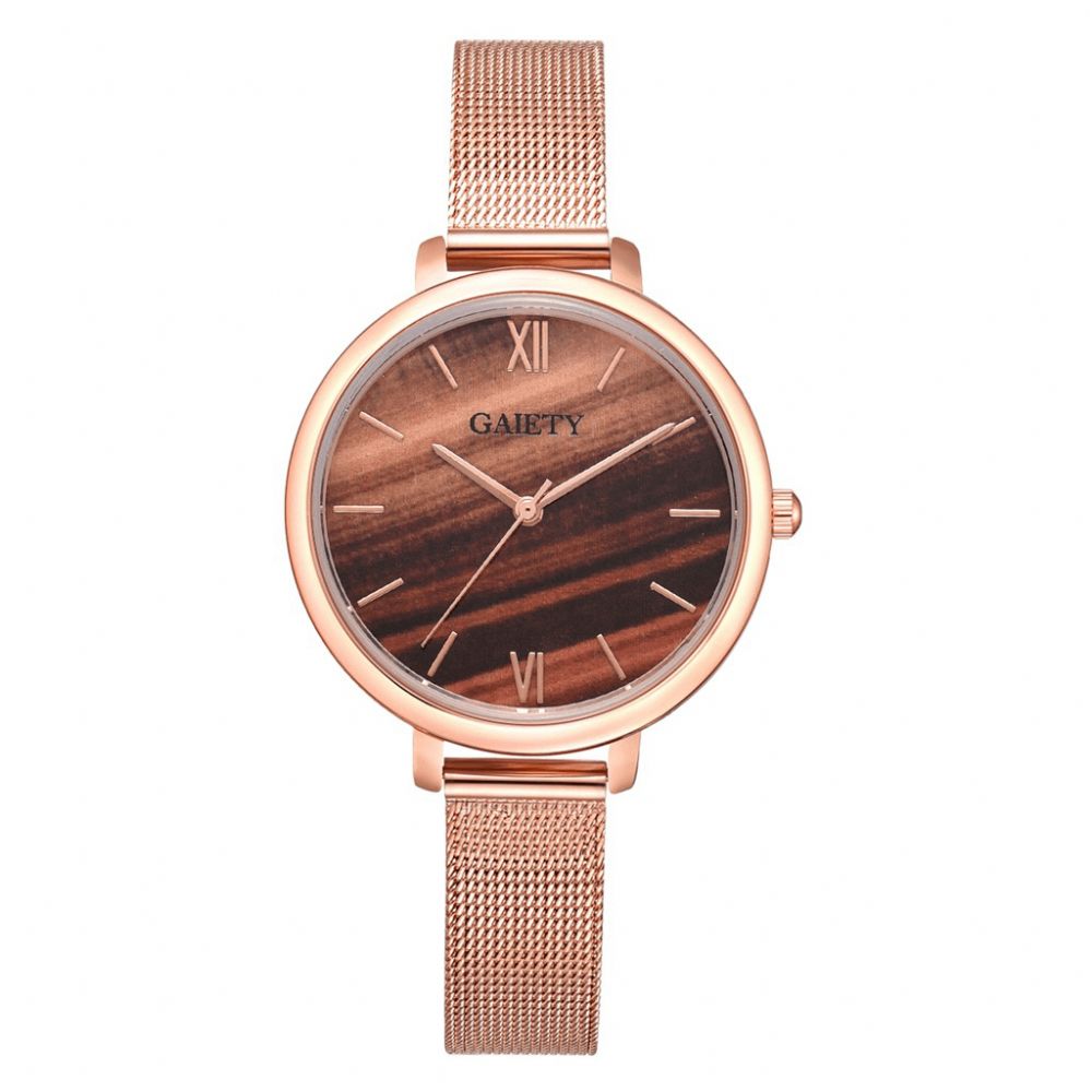 Gaiety G574 Kleurrijk Rose Gold Stalen Band Dames Polshorloge Ultradun Quartz Horloge