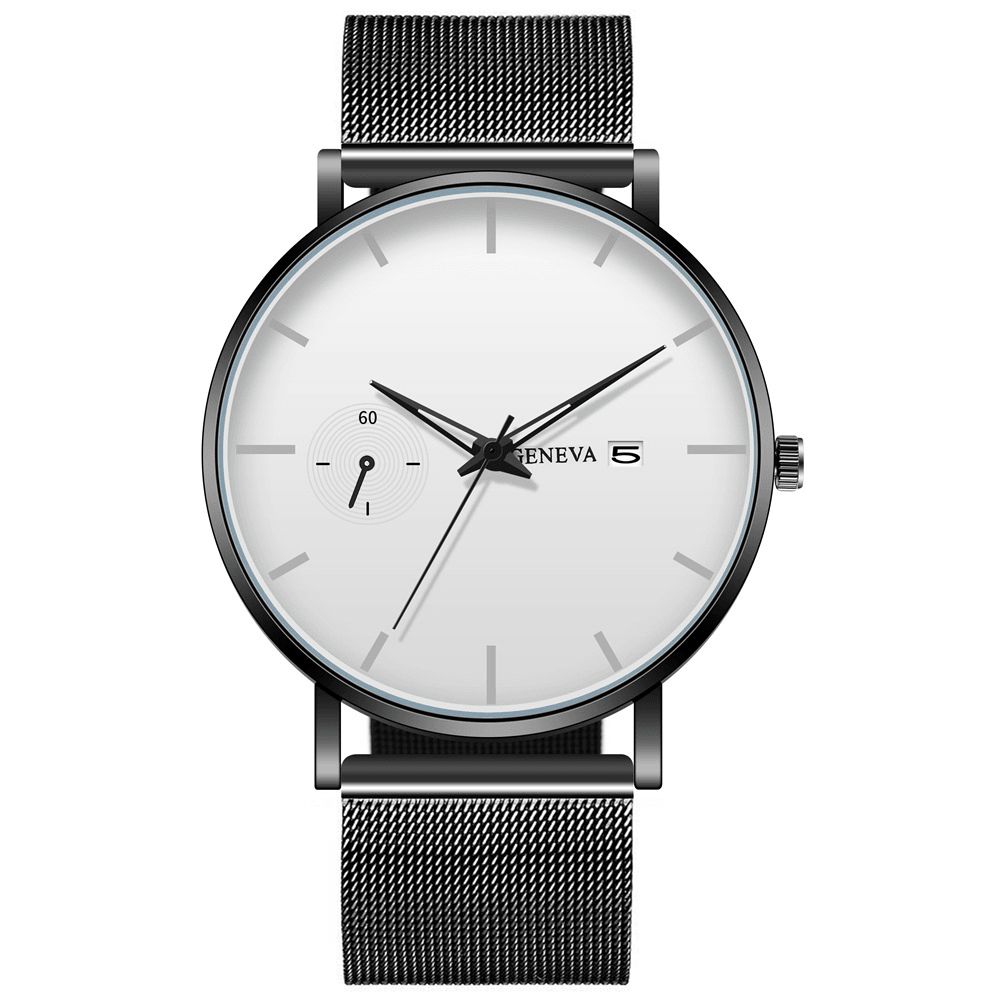 Genve Heren Decoratieve Kleine Wijzerplaat Datumweergave Mode Heren Quartz Horloge