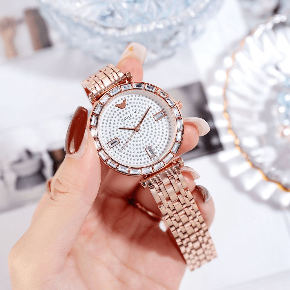 Greyson A0Q05 Mode Dames Horloge Licht Luxe Crystal Diamond Starry Lady Quartz Horloge