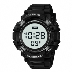 Honhx 53X-801 Heren Heren Lichtgevend Display Stopwatch Wekker Digitaal Horloge