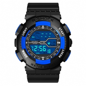 Honhx 82-666 Herenmode Lichtgevende Dsiplay Stopwatch Sportstijl Digitaal Horloge