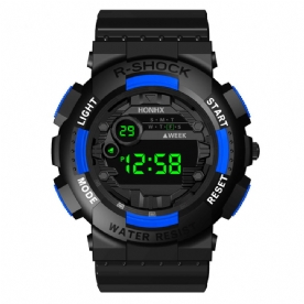 Honhx 82-66F Mode Sport Stijl Heren Lichtgevend Dsiplay Digitaal Horloge