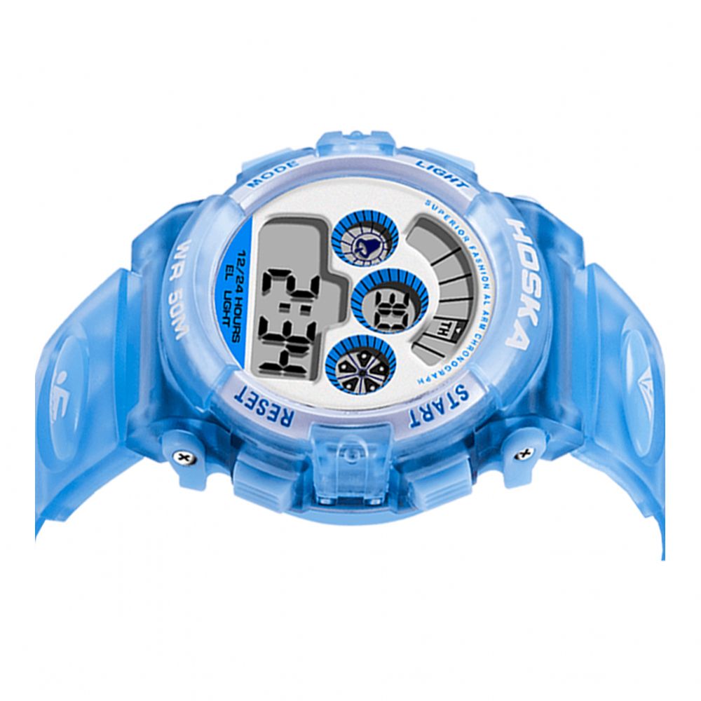 Hoskas H001S Frisse Roze Blauwe Kleur Waterdichte Mode-Stijl Kinderhorloge Paar Digitaal Horloge