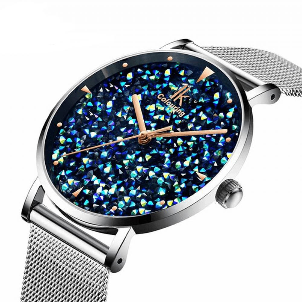 Ik Coloring Ik028 Mode Style Gypsophila Dial Dames Magnetisch Horloge Ultradun Quartz Horloge