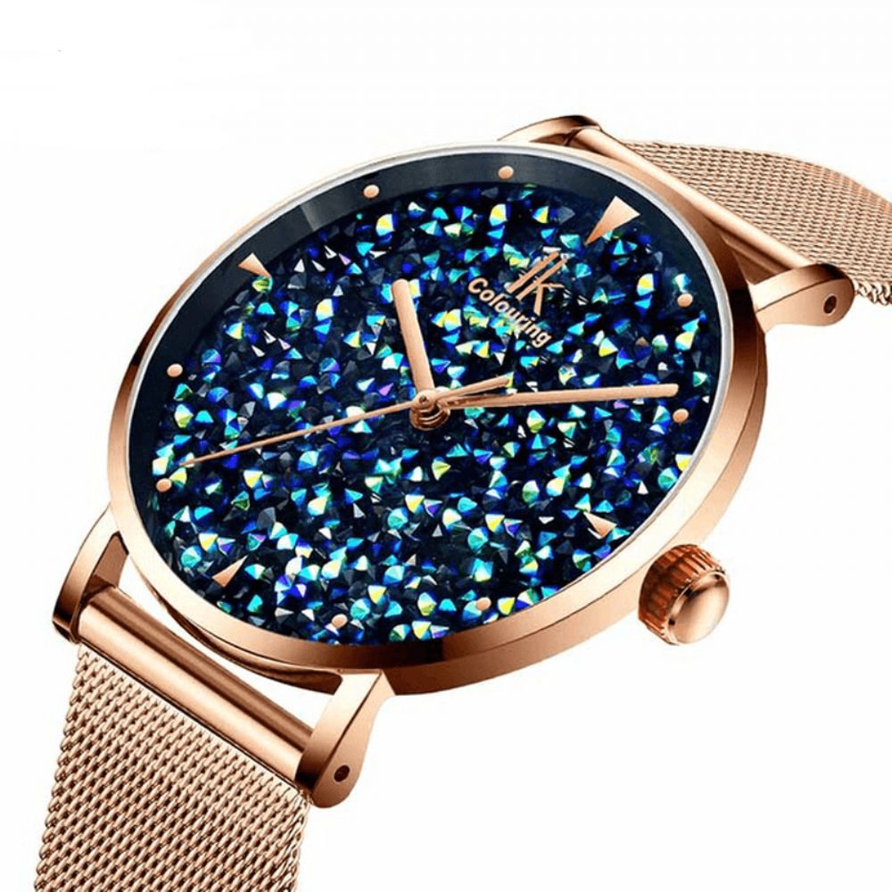 Ik Coloring Ik028 Mode Style Gypsophila Dial Dames Magnetisch Horloge Ultradun Quartz Horloge