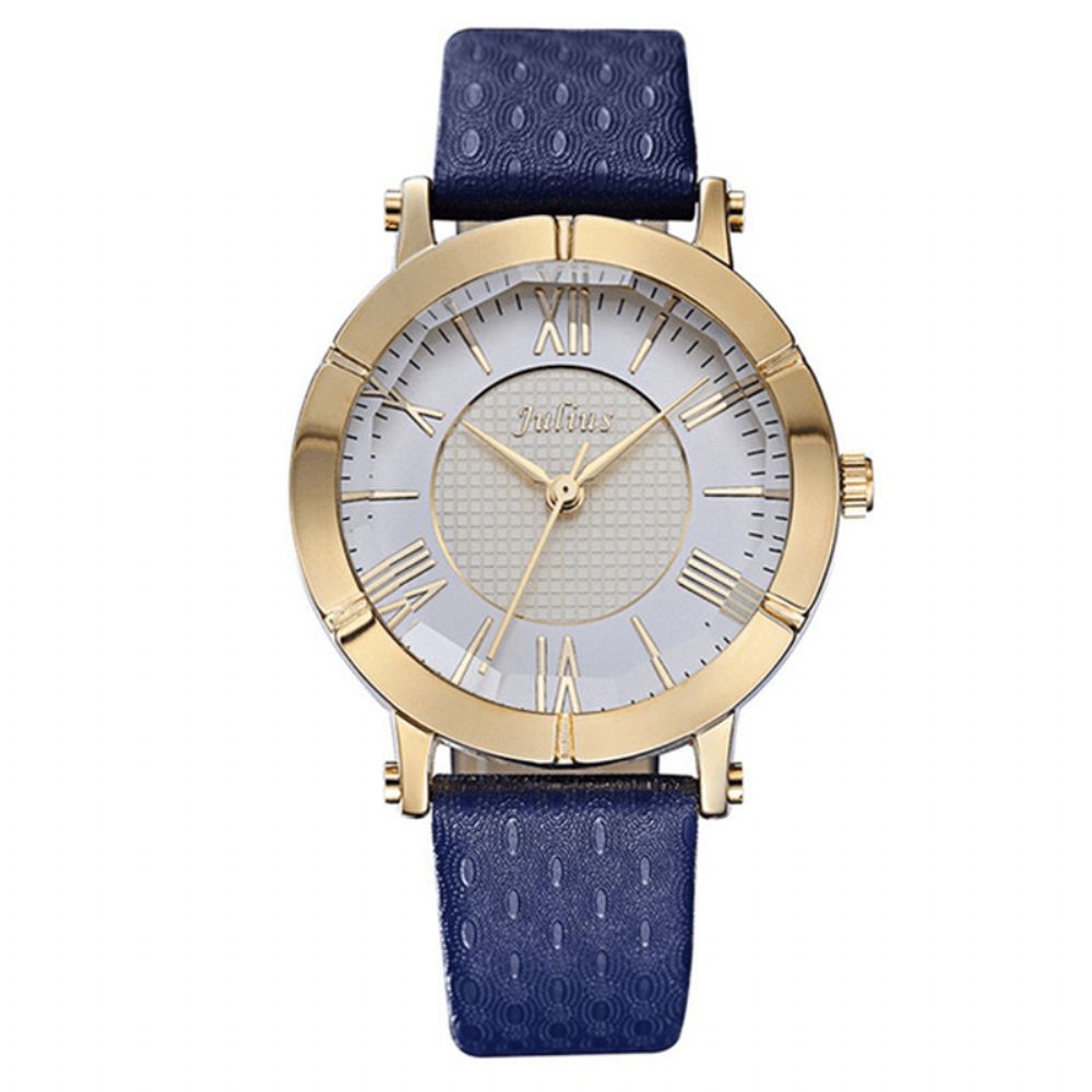 Julius 789 Mode Luxe Lederen Band Dames Student Quartz Horloge