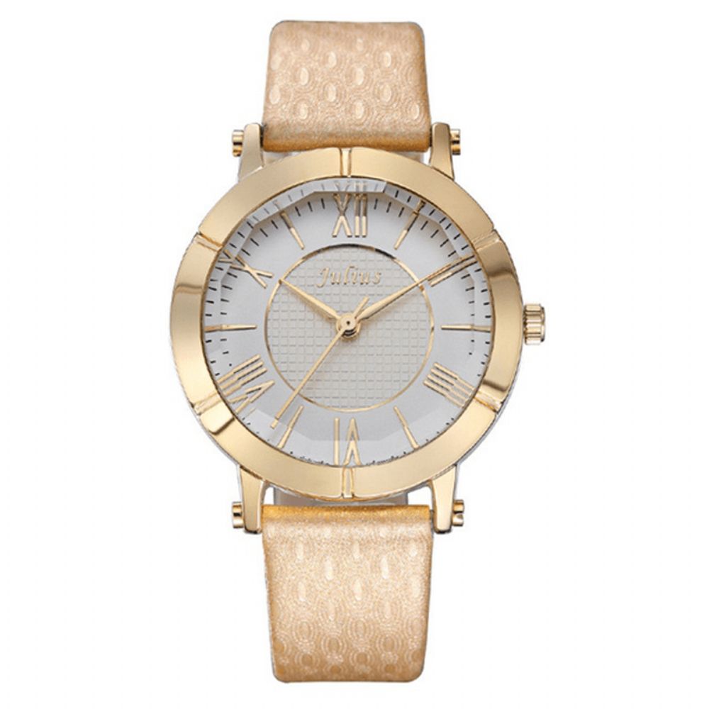 Julius 789 Mode Luxe Lederen Band Dames Student Quartz Horloge