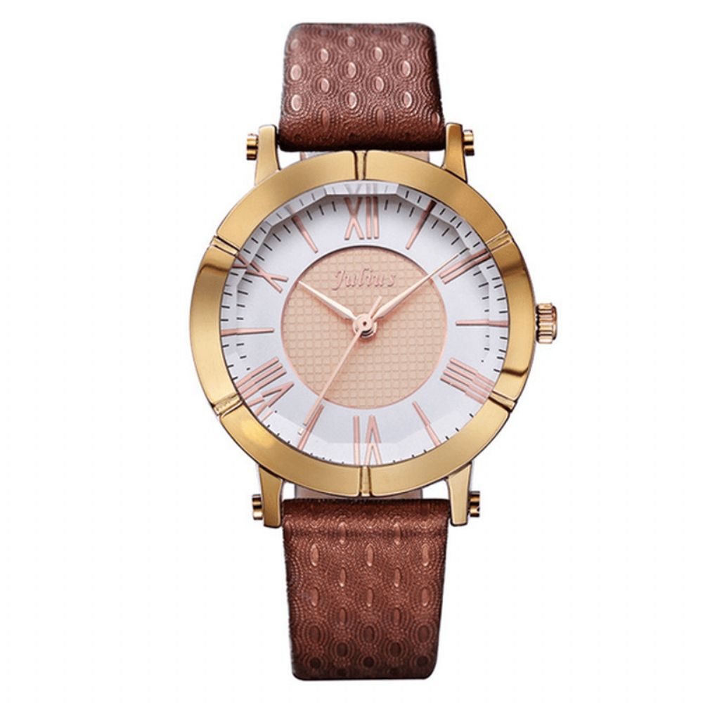 Julius 789 Mode Luxe Lederen Band Dames Student Quartz Horloge