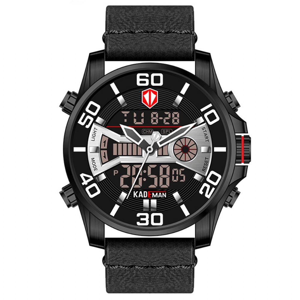 Kademan K6171 Sport Heren Digitaal Horloge Multifunctionele Wekker Waterdicht Horloge Met Dubbel Display