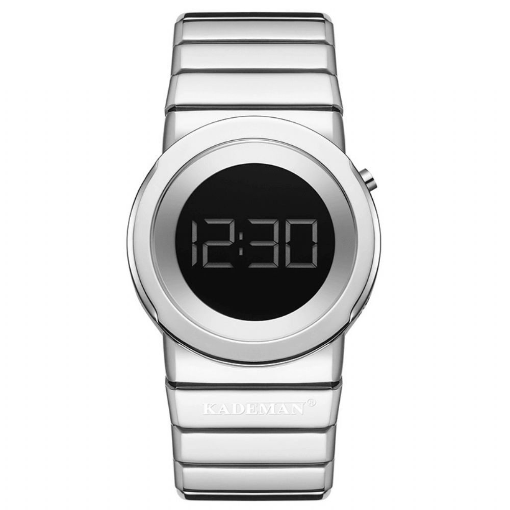 Kademan K9052 Casual Dameshorloge 3Atm Waterdichte Roestvrijstalen Band Led Digitaal Horloge