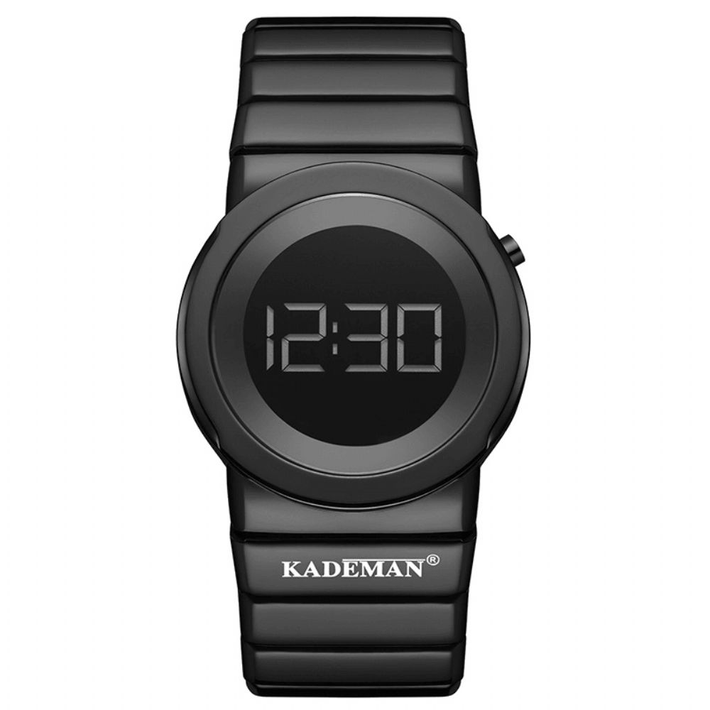 Kademan K9052 Casual Dameshorloge 3Atm Waterdichte Roestvrijstalen Band Led Digitaal Horloge